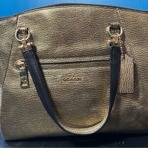Coach Gold and Black Shoulder Bag